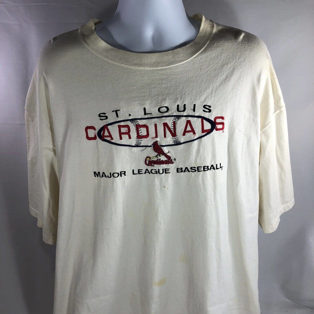 Vintage St Louis Cardinals Embroidered USA Made Logo Athletic Shirt USA Made XXL